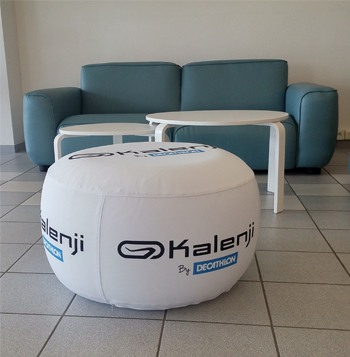 Exemple de mobilier personnalisé pour Décathlon Kalenji