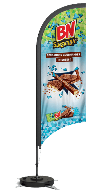 Oriflamme beachflag pour les BN Sensations 